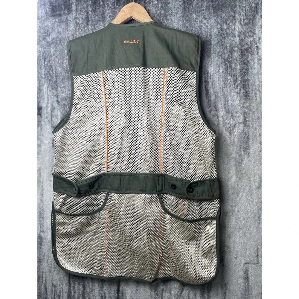 Allen Company Ace Range Shooting Zip Mesh Green Vest Men's Size M/L Gel Pad